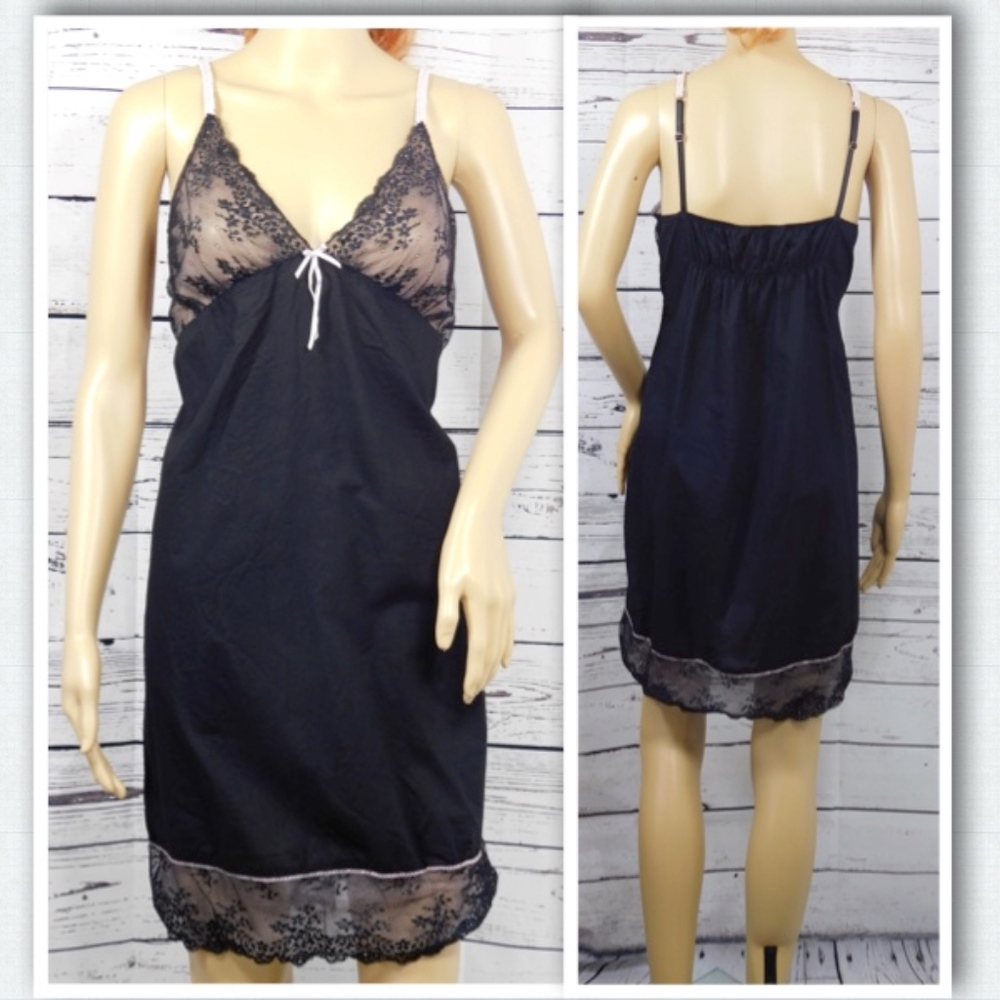 Elle Macpherson Intimates Lace Trim Cotton Chemise